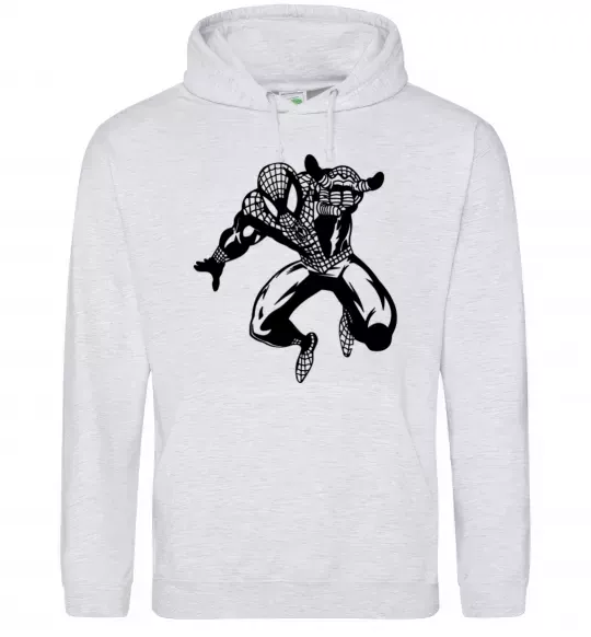 Жіноча толстовка (худі) Spiderman Jump Сірий меланж фото