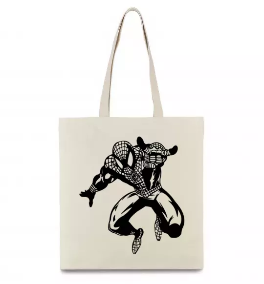 Эко-сумка Spiderman Jump Бежевый фото