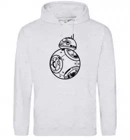 Мужская толстовка (худи) BB8 Серый меланж фото