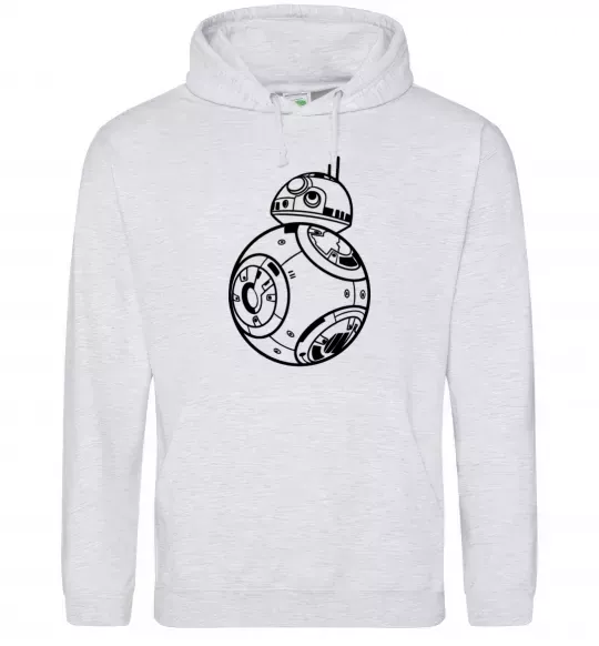 Женская толстовка (худи) BB8 Серый меланж фото