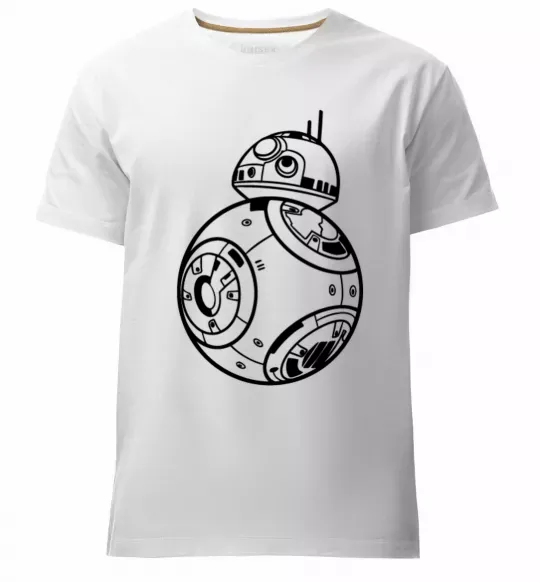 Чоловіча преміум футболка BB8 Білий фото