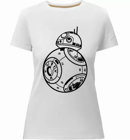 Жіноча преміум футболка BB8 Білий фото