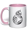 Чашка з кольоровою ручкою BB8 Ніжно рожевий Чашка з кольоровою ручкою BB8 Ніжно рожевий фото