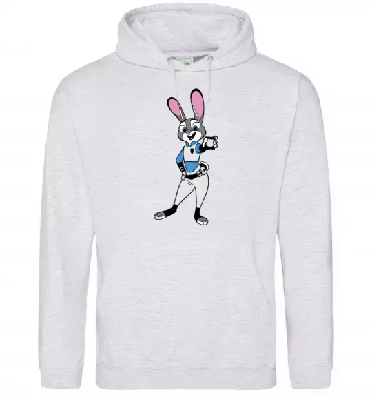 Мужская толстовка (худи) Джуді Хопс Серый меланж фото