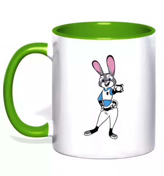 Чашка з кольоровою ручкою Джуді Хопс Зелений фото