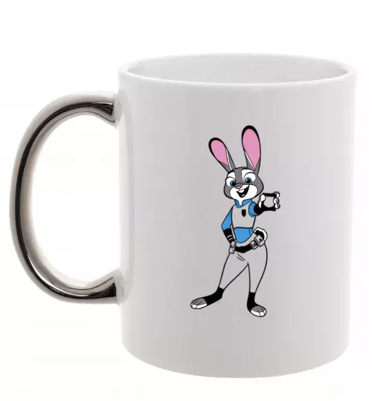 Чашка з кольоровою ручкою Джуді Хопс Срібло фото