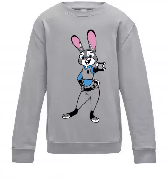 Детский Свитшот Джуді Хопс Серый меланж фото