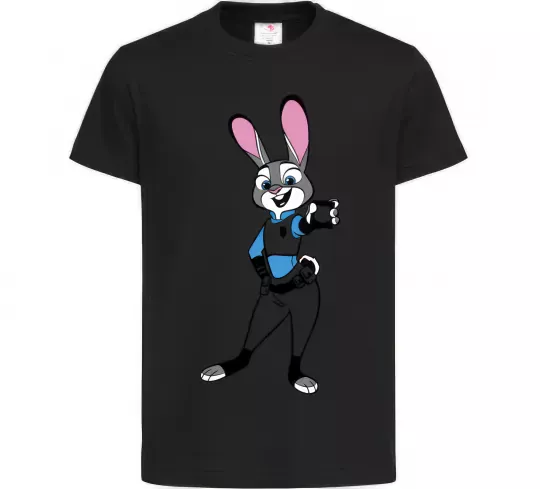 Дитяча футболка Джуді Хопс Чорний фото