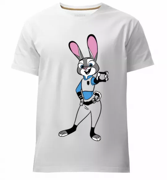 Чоловіча преміум футболка Джуді Хопс Білий фото