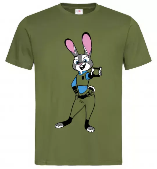 Чоловіча футболка Джуді Хопс Оливковий фото