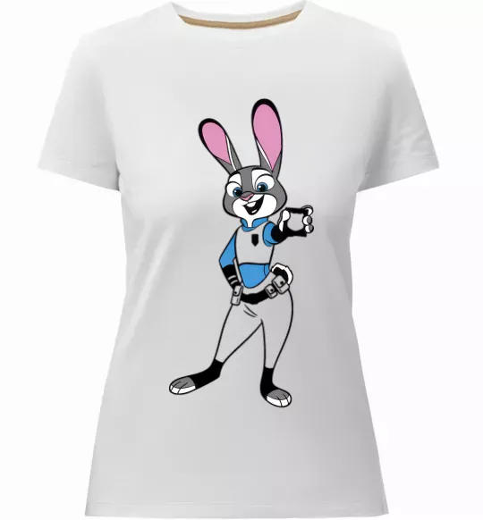 Женская премиум футболка Джуді Хопс Белый фото