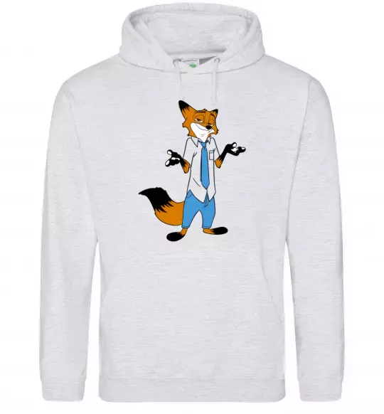 Чоловіча толстовка (худі) Нік Сірий меланж фото