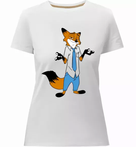 Женская премиум футболка Нік Белый фото