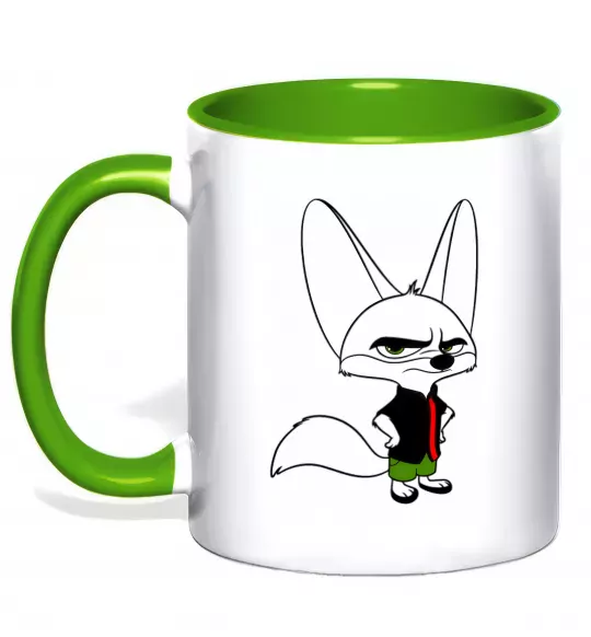 Чашка з кольоровою ручкою Finnick Зелений фото