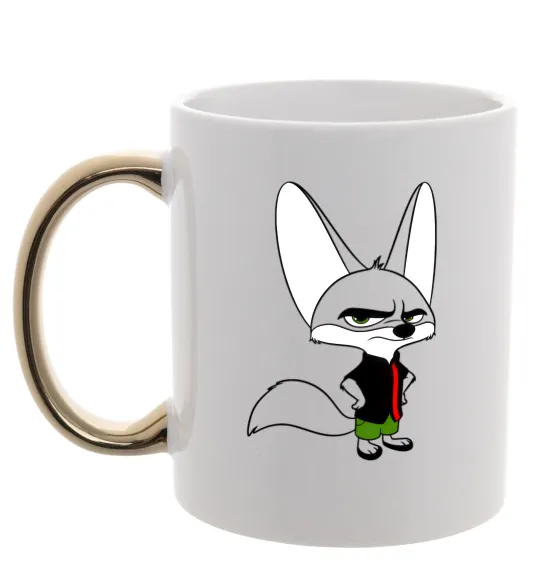 Чашка з кольоровою ручкою Finnick Золото фото