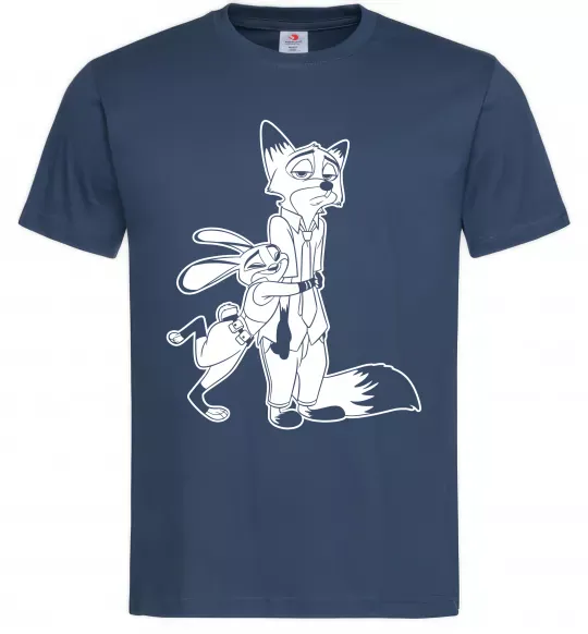 Чоловіча футболка Джуді та Нік Темно-синій фото