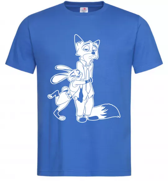 Чоловіча футболка Джуді та Нік Яскраво-синій фото