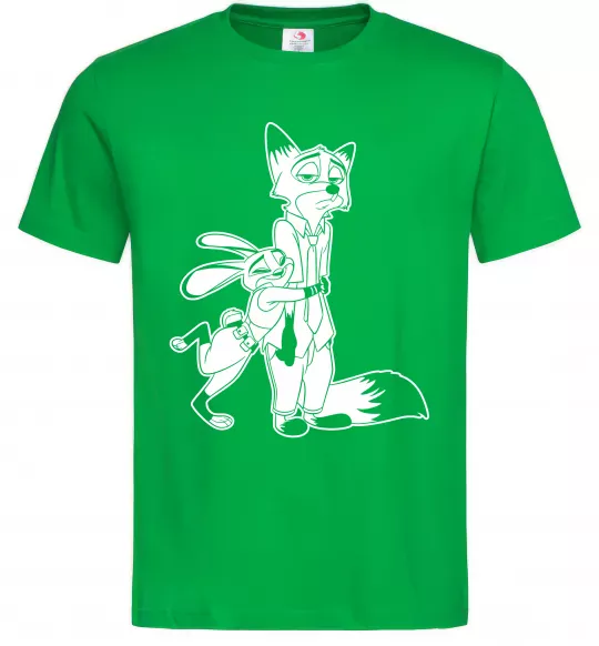 Чоловіча футболка Джуді та Нік Зелений фото