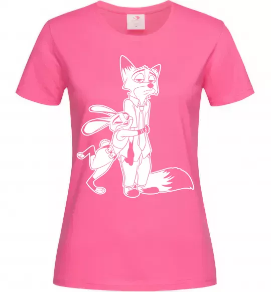 Жіноча футболка Джуді та Нік Яскраво-рожевий фото