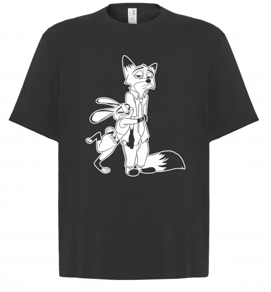 Футболка Оверсайз Джуді та Нік Чорний фото