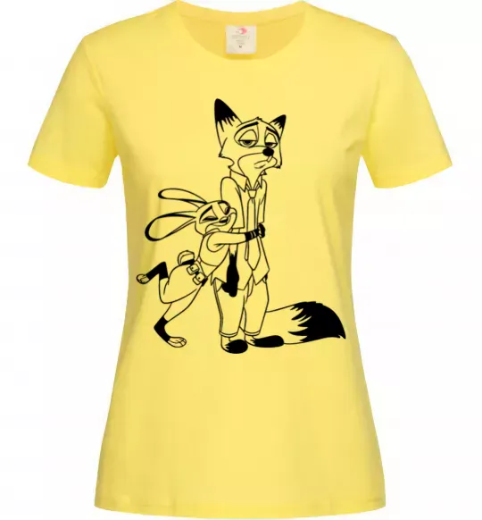 Жіноча футболка Джуді та Нік Лимонний фото