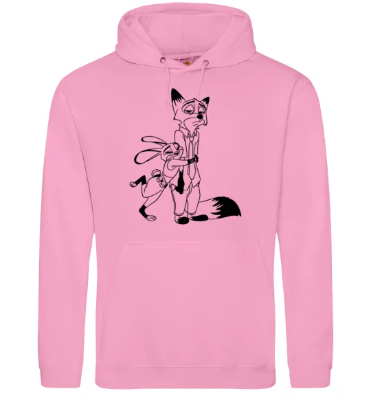 Мужская толстовка (худи) Джуді та Нік Розовый фото