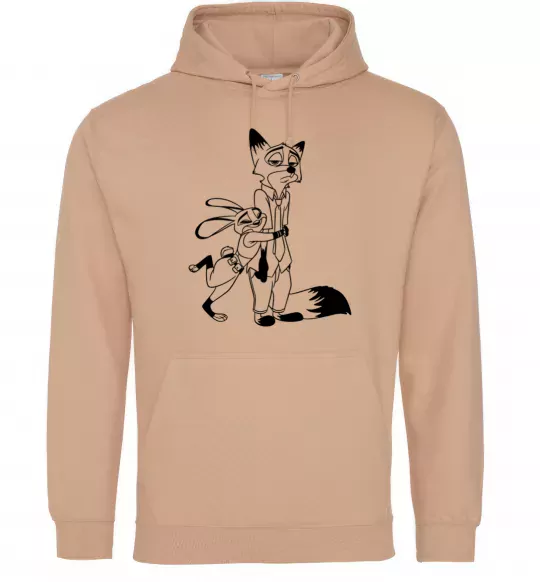 Женская толстовка (худи) Джуді та Нік Песочный фото