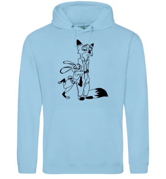 Жіноча толстовка (худі) Джуді та Нік Блакитний фото