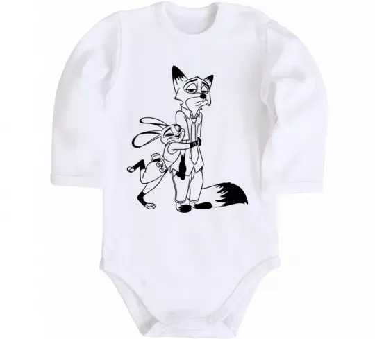 Детский боди Джуді та Нік Белый фото