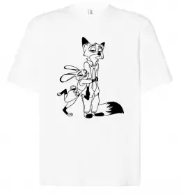 Футболка Оверсайз Джуді та Нік Белый фото