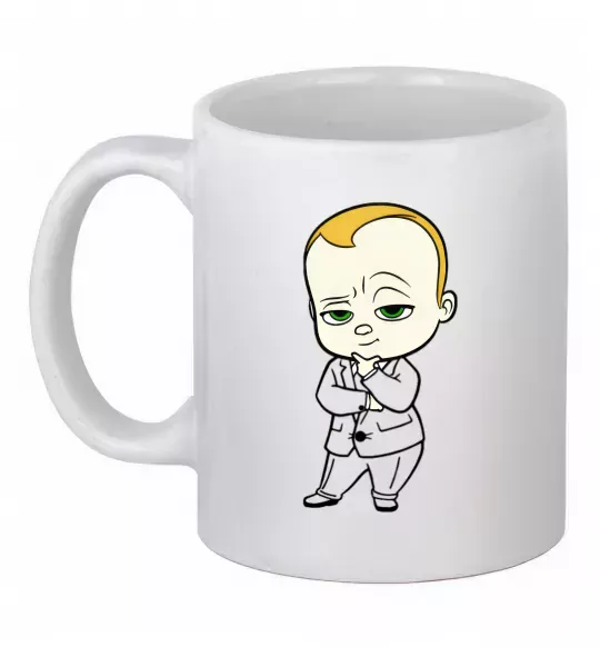 Чашка керамічна Босс Молокосос Білий фото