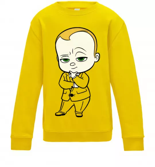 Дитячий світшот Босс Молокосос Сонячно жовтий фото