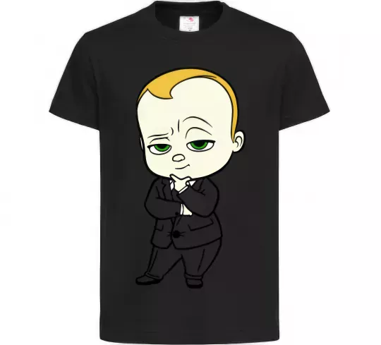 Дитяча футболка Босс Молокосос Чорний фото