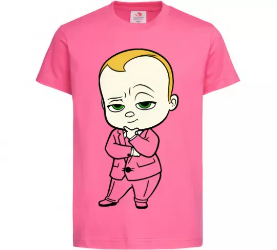 Дитяча футболка Босс Молокосос Яскраво-рожевий фото