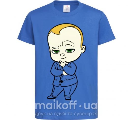 Детская футболка Босс Молокосос Ярко-синий фото