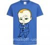 Детская футболка Босс Молокосос Ярко-синий фото