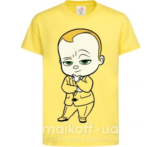 Детская футболка Босс Молокосос Лимонный фото
