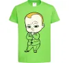Дитяча футболка Босс Молокосос Лаймовий Дитяча футболка Босс Молокосос Лаймовий фото