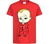 Дитяча футболка Босс Молокосос Червоний Дитяча футболка Босс Молокосос Червоний фото