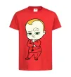 Детская футболка Босс Молокосос Красный фото