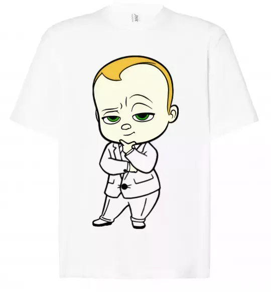 Футболка Оверсайз Босс Молокосос Білий фото