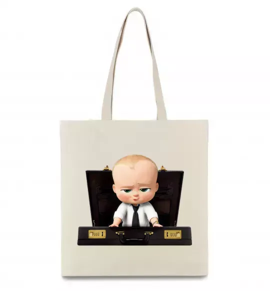 Еко-сумка Босс в чемодане Бежевий фото