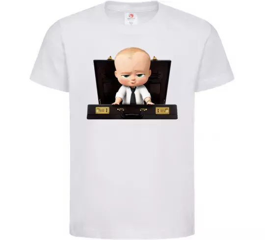 Дитяча футболка Босс в чемодане Білий фото