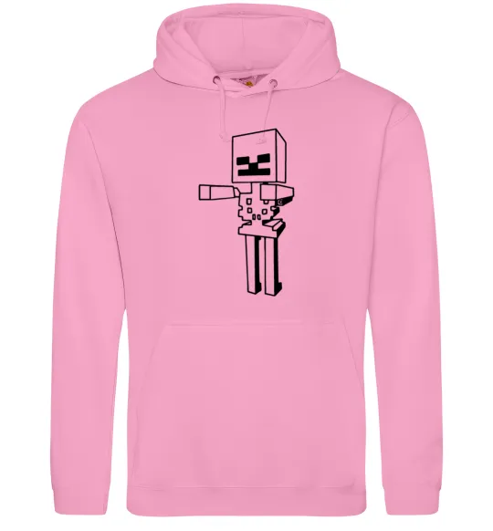 Чоловіча толстовка (худі) Скелет Майнкрафт Рожевий фото