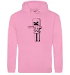 Чоловіча толстовка (худі) Скелет Майнкрафт Рожевий фото