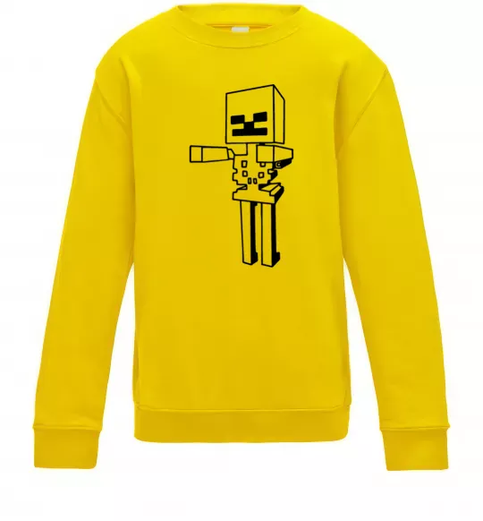 Дитячий світшот Скелет Майнкрафт Сонячно жовтий фото