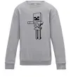 Дитячий світшот Скелет Майнкрафт Сірий меланж Дитячий світшот Скелет Майнкрафт Сірий меланж фото