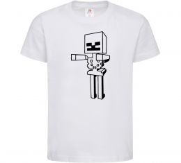 Детская футболка Скелет Майнкрафт