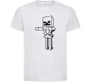 Дитяча футболка Скелет Майнкрафт Білий фото