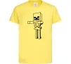 Дитяча футболка Скелет Майнкрафт Лимонний фото